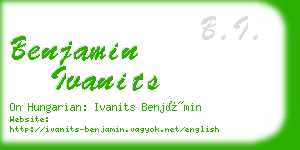 benjamin ivanits business card